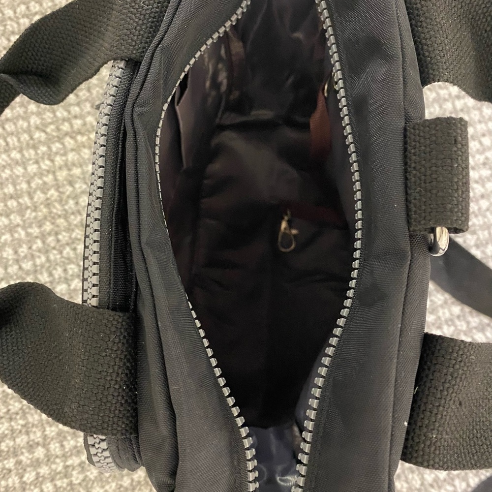 NWOT Black Crossbody Sling Bag for women- versatile back pack loops - Picture 5 of 10